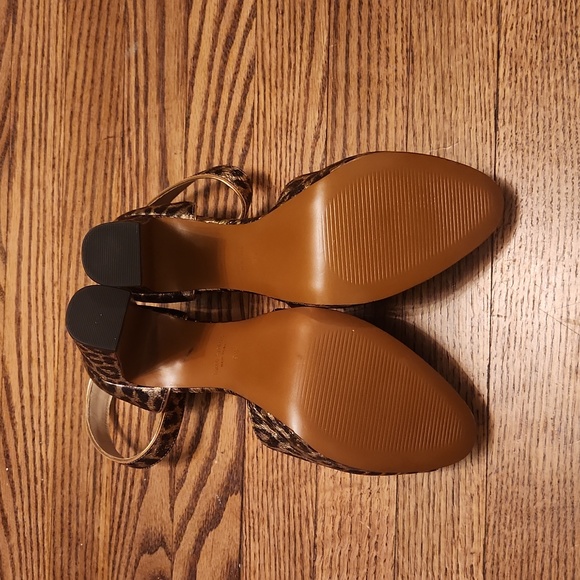 Kate Spade Metalic Copper Animal Print Block Heel Shoes NEW 9.5 - Picture 7 of 12